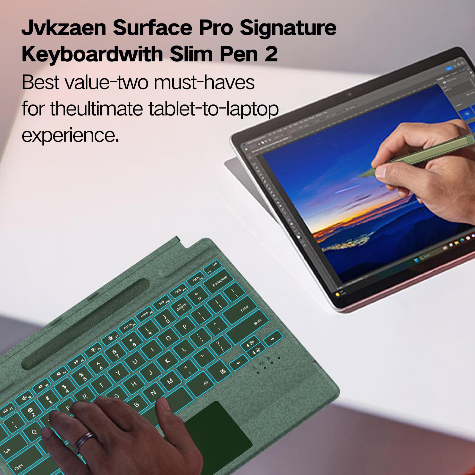 Amazon.co.jp: JvKzaen Surface Pro 9 キーボード スリムペン付き